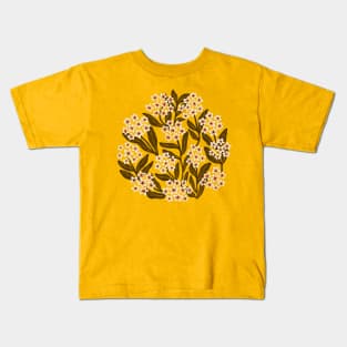 Delicate blooms in mustard yellow Kids T-Shirt